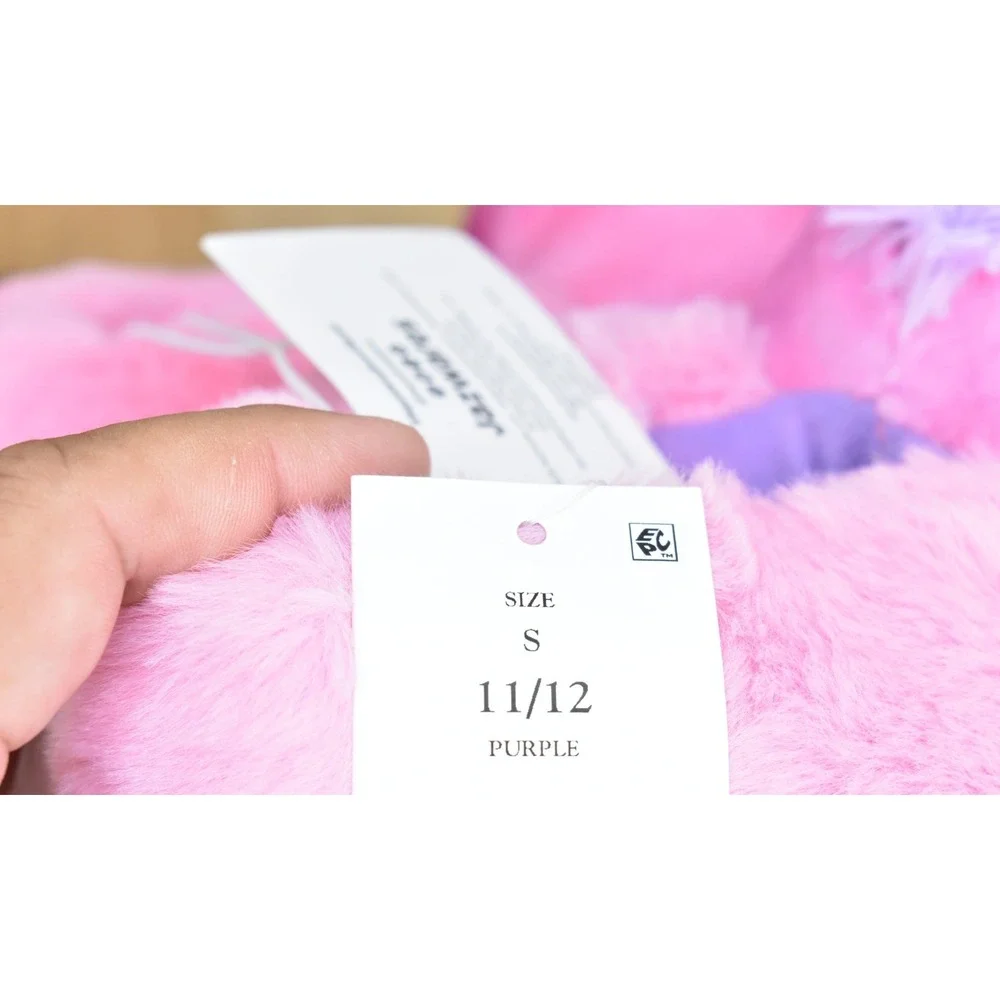Jazwares Squishmallows Girls Size S 11/12 Lola The Unicorn Pink Slippers
